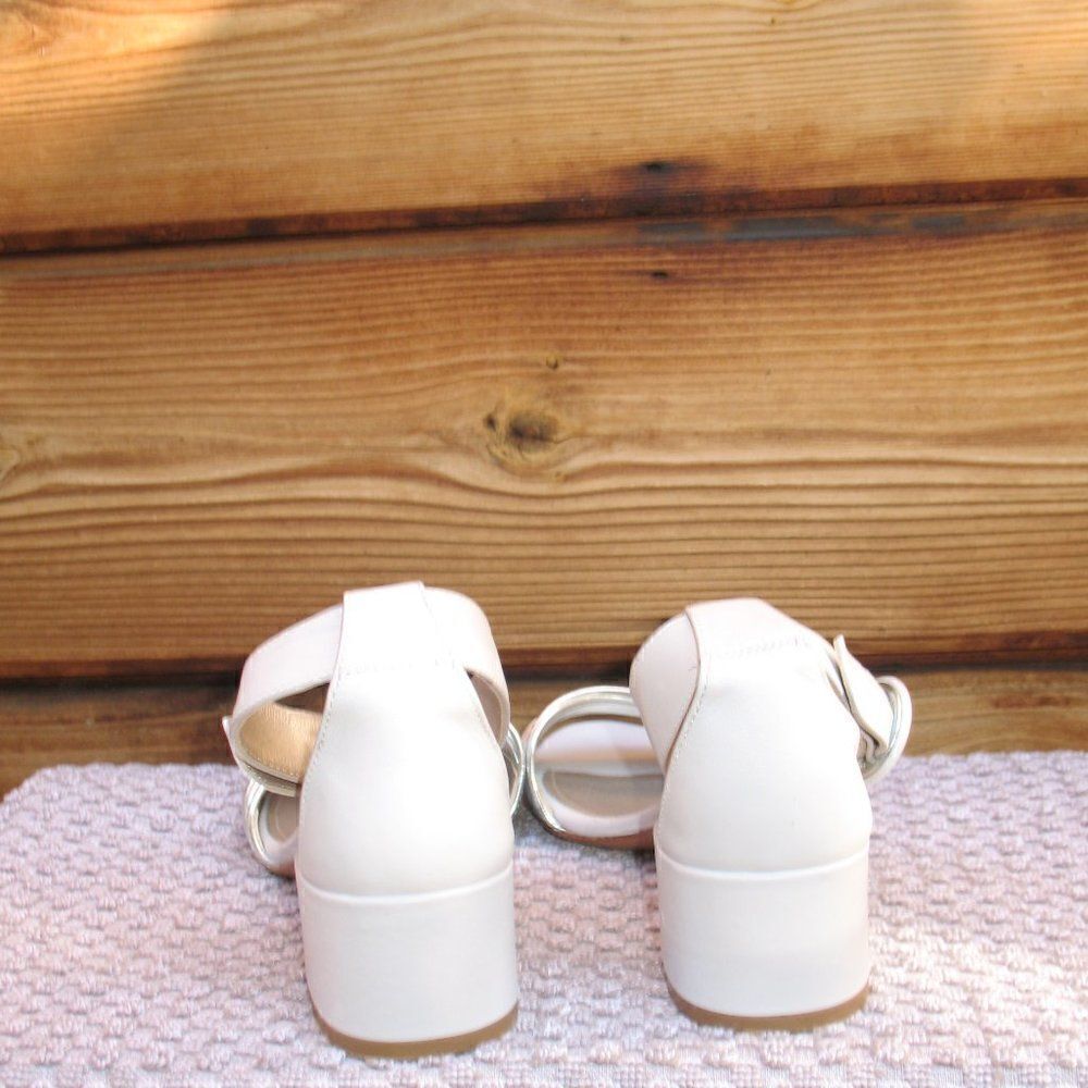 AGL Silver Block Heel Sandals - Picture 4 of 9